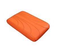 harayaa Accoudoir Automobile Coussin Repose-bras Appui-coude Pad Console en Cuir Nappa avec Mousse à Mémoire pour Confort Ergonomique Résistant à l'Usure, Orange Vif