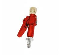 harayaa Adaptateur Rapide de Connexion pour Raccord d'air Embout Fileté Polyvalent Accessoire de Remplissage Sécurisé à Levier Fonction Détente Intégrée Adapté pour Atelier Usage, Rouge