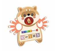 harayaa Aide Arithmétique pour Enfants Tableau Abacus Jouet Éducatif Compteur Animaux Bois Naturel Stable pour Sécurité Approche Interactive des Opérations et