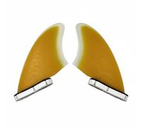 harayaa Aileron de Planche de Surf Aileron Dérive Double Languette en Fibre de Verre pour Plus de Stabilité et Contrôle des Courbes Compatible avec Montages à Deux Inserts Convient à