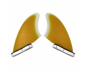 harayaa Aileron de Planche de Surf Aileron Dérive Double Languette en Fibre de Verre pour Plus de Stabilité et Contrôle des Courbes Compatible avec Montages à Deux Inserts Convient à