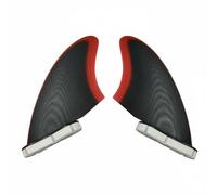 harayaa Aileron de Planche de Surf Fibres de Verre Aileron Dérive Pièce Système à 2 Points pour Accroche et Équilibre Rigidité Flexion pour Performance Adapté , Rouge+Noir