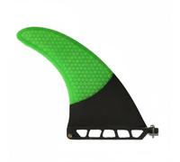 harayaa Aileron de Pouces Aileron Central Dérive Planche Surf Aileron Unique Base Ventilée pour Glisse Efficace et Équilibrée Adapté au Rameur Débutant Surfer Occasionnel Côtière , Vert , 9 Pouces
