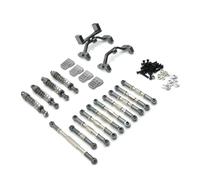 harayaa Amortisseurs Rc pour 1 16 Crawler Ensemble Bielle Direction Kit Liaison Métal Réglable Améliore Damping et Contrôle Complet avec Supports et, Titane