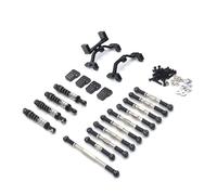 harayaa Amortisseurs Rc pour 1 16 Crawler Ensemble Bielle Direction Kit Liaison Métal Réglable Améliore Damping et Contrôle Complet avec Supports et, Noir