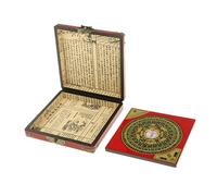 harayaa Ancient Chinese Compass Feng Shui Luo Pan Instrument Guide Exorcism Géomancie Fortune Fonction Vintage avec Boîtier Rangement pour Pratique Taoïste