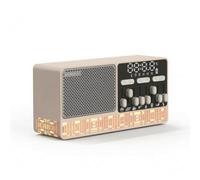 harayaa Appareil de Sons pour le Sommeil Haut-parleur de Chevet Machine à Bruits Réveil Numérique Radio de Table en Plastique Batterie 3000mah Fonction