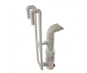 harayaa Aquatic Oxygenator Poussoir d'eau de Bassin Ensemble Tuyauterie PVC Support Upright Double Corps Inférieur Cylindrique Contrôle Rouge Bas Connexions, Modèle 110