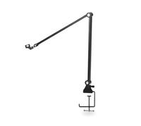 harayaa Arm Bras Articulé Support de Bureau Perche de Micro Pince de Table Bras Pliable Économisant l'Espace Fixation par Vis avec Patin de 65 Mm Support pour, Noir