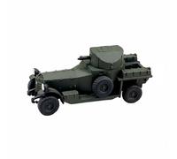 harayaa Armored Car Réplique Véhicule Blindé Miniature Pièce de Collection Detail Précis Silhouette pour Bureau Exposition d'Histoire Étagère, Vert