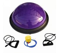 harayaa Ball Demi Sphère Balance Ballon Coussin d'Équilibre avec Pompe et Bandes pour Enchaînements Haut et Bas du Corps en PVC Résistant Convient à, Violet