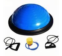 harayaa Ball Demi Sphère Balance Ballon Coussin d'Équilibre avec Pompe et Bandes pour Enchaînements Haut et Bas du Corps en PVC Résistant Convient à, Bleu