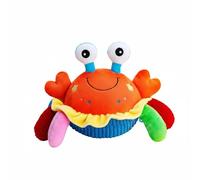 harayaa Balle Bondissante pour Bébés Jouet Musical Crustacé Peluche Douce Multifonction Imitation Voix Nettoyage Facile Adapté pour Encouragement au Mouvement Jeux Éducatifs Détente Infantile, Crabe