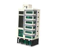 harayaa Bâtiment Miniature de Modèle de Bâtiment Moderne Modèle de Ville D'architecture Miniature Kit de Bricolage Fabriqué en Matériau PP P, Jaune