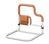 harayaa Bedside Barrière de Lit Main Courante Poignée d'Aide Appui Stable Structure Tubulaire Rectangulaire 49cm 52cm et Double, U en Forme, Épaissi Et Renforcé, Hauteur Réglable sur Quatre Niveaux