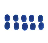 harayaa Bonnette Anti-Vent Professionnelle en Mousse pour, Lot de 10, pour Casques-Cravates et écouteurs Cravate, Bleu