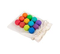 harayaa Boules En Bois, Jouet de Comptage, Jouet D'apprentissage, Couleur, Balle de Remplacement éducative pour Filles, Garçons, à Partir de 1 An