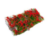 harayaa Bouquet de fleurs et d'herbes à faire soi-même, pour aménagement de chemins de fer, sable, maquettes de bâtiments, Rouge
