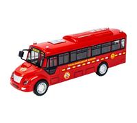 harayaa Bus jouet modèle de bus échelle 1/12 véhicule éducatif amusant jouet pour enfants de 3 ans et plus pour les festivals, Rouge