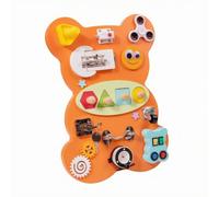 harayaa Busy Board en Bois Leviers Seoriel Planche à Manipulatio Élémen Interactifs Seoriel Jeu Rén Problèmes, Orange