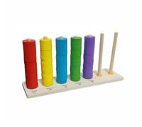 harayaa Cadre de Comptage Enfants Jouet de Numération Cadre de Tri Empileur de Anneaux Tableau d'apprentissage Bois à Surface Douce Logique et Pensée Visuelle Adapté aux Activités Écoles Maison