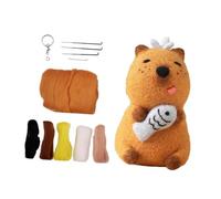harayaa Capybara poupée Bricolage Laine Feutre matériel Aiguille feutrage matériel feutrage Artisanat Projet pour Les Adolescents, Un