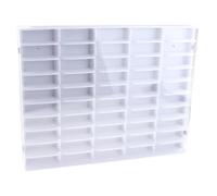 harayaa Carie D'affichage Diecast à L'échelle 1/64 pour 50 Voitures D'organisateur Figures D'action Holder Showcase Storage Cabinet Shelf For Collectibles, Blanc