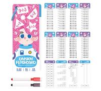 harayaa Cartes Mémo de Mathématiques pour Enfants, Fournitures pour Enseignants, Aides Pédagogiques Portables, Jouets éducatifs pour La Maison, Matériel D', Division