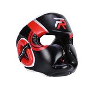 harayaa Casque de Boxe, Protection du Front et des Oreilles, Protection complète du Visage, équipement de Protection pour l'entraînement, Rouge M