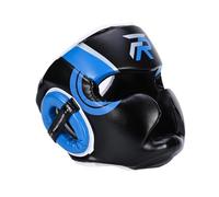 harayaa Casque de Boxe, Protection du Front et des Oreilles, Protection complète du Visage, équipement de Protection pour l'entraînement, Bleu L
