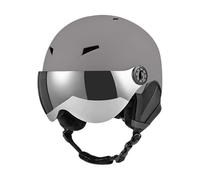 harayaa Casque de Ski avec Visière et Lunettes de Protection, Casque de Sports d'hiver, Accessoires de Ski, équipement pour Enfants, Gray M
