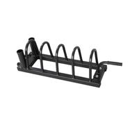 harayaa Chariot Porte-disques de Musculation Support Poids Rack Organisateur Chariot Mobile en Acier à Roulettes avec Poignée Fentes Verticales pour Barres et, Petit
