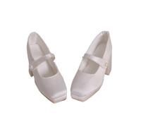 harayaa Chaussures à Haute pour Poupée en Résine avec Sangle Classique et Talon Large Style Polyvalent et Élégant Accessoire pour Décoration Stylisme, Blanc, Blanc
