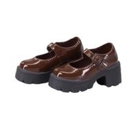 harayaa Chaussures de Poupée Féminine Escarpins Souliers Mocassins Vernis à forme avec Semelle et Talon PVC Adaptées à Figurines 1/6 Reconstitutions de Scènes Collection, Array, Marron