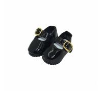 harayaa Chaussures Poupée Élégantes avec Boucle en Caoutchouc pour Articulées 30cm et 15cm avec Fini Brillant Adaptées aux Photographies et aux Collections, Noir, STD 1/6 Bjd