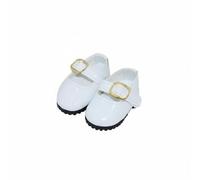harayaa Chaussures Poupée Élégantes avec Boucle en Caoutchouc pour Articulées 30cm et 15cm avec Fini Brillant Adaptées aux Photographies et aux Collections, Blanc, STD 1/6 Bjd