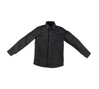 harayaa Chemise à Manches Longues à L'échelle 1/6 pour Figurines Articulées, Costume Rétro élégant, Convient Aux Figurines Masculines de 30 Cm de Haut, Noir