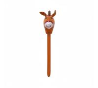 harayaa Cheval Gonflable Jouet Tête Cheval Accessoire Déguisement Décor Festif PVC Souple Soudure Renforcée pour Activités Ludiques Goûters d'anniversaire Fêtes Sorties en Plein Air, Marron