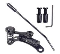 harayaa Chevalet Tremolo pour Guitare Électrique Pont Vibrato Cordier Sillet à Rouleaux Ensemble en Alliage de Zinc avec Bagues et n L Installation, Noir
