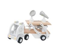 harayaa Coffret Chariot de Transport En Bois pour L'apprentissage Précoce de L'exploration Spatiale pour Garçons et Filles