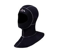 harayaa Combinaison de Plongée Premium en Néoprène 3 Mm avec Bavette et Cagoule Ventilées, Cagoule de Plongée Chaude pour Hommes et Femmes, Idéale pour La Plo, Couture Blanche S