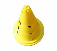 harayaa Cône d'Entraînement Marqueur Balise Sportive Cône d'Agilité Plot de Marquage Robuste avec Base Stable et Perçages pour Haies Développe Appuis Rapidité, Array, Jaune, 30CM