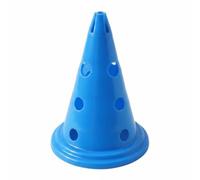 harayaa Cône d'Entraînement Marqueur Balise Sportive Cône d'Agilité Plot de Marquage Robuste avec Base Stable et Perçages pour Haies Développe Appuis Rapidité, Array, Bleu, 30CM