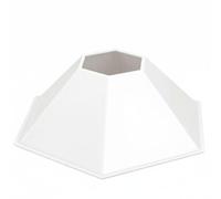 harayaa Cônes d'Entraînement Football Marqueurs Terrain Agilité PE Léger Forme Hexagonale Base Plate Résistant Adapté Exercice Collectif Enfant Club, Blanc