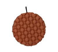 harayaa Coussin de siège Gonflable Rond, Anti-humidité, léger, Pliable et Portable, pour Avion, randonnée, Camping, Pique-Nique, Rouge Marron