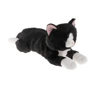 harayaa Coussin En Peluche pour Chat, Mignon, Décoratif et Confortable, Idéal Comme Cadeau D'anniversaire pour Un Festival, Noir