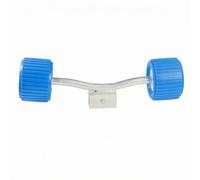harayaa de Support Remorque Latéral Remorque Roulette Guide Bateau Ensemble Rouleaux Riblés en Caoutchouc et Équerre Métal Courbe pour Réduire Le Frottement, avec Support Et roulettes sans Base