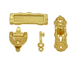 harayaa Décoration de Maison de Poupée à L'échelle 1/12, Miniature, Maison de Simulation, Ornement, Cadeau, Verrous de Porte Miniatures à Monter Soi-même,