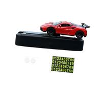 harayaa Décoration pour voiture miniature 1/64 avec plaque d'immatriculation de stationnement, installation rapide, Rouge