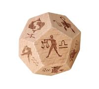harayaa Dés à 12 Faces, Dés de Nuit, Jeu de Rôle, Cadeaux de Saint-valentin, Dés de Couple En Bois pour Jeu de Société, Jeu de Table, constellations